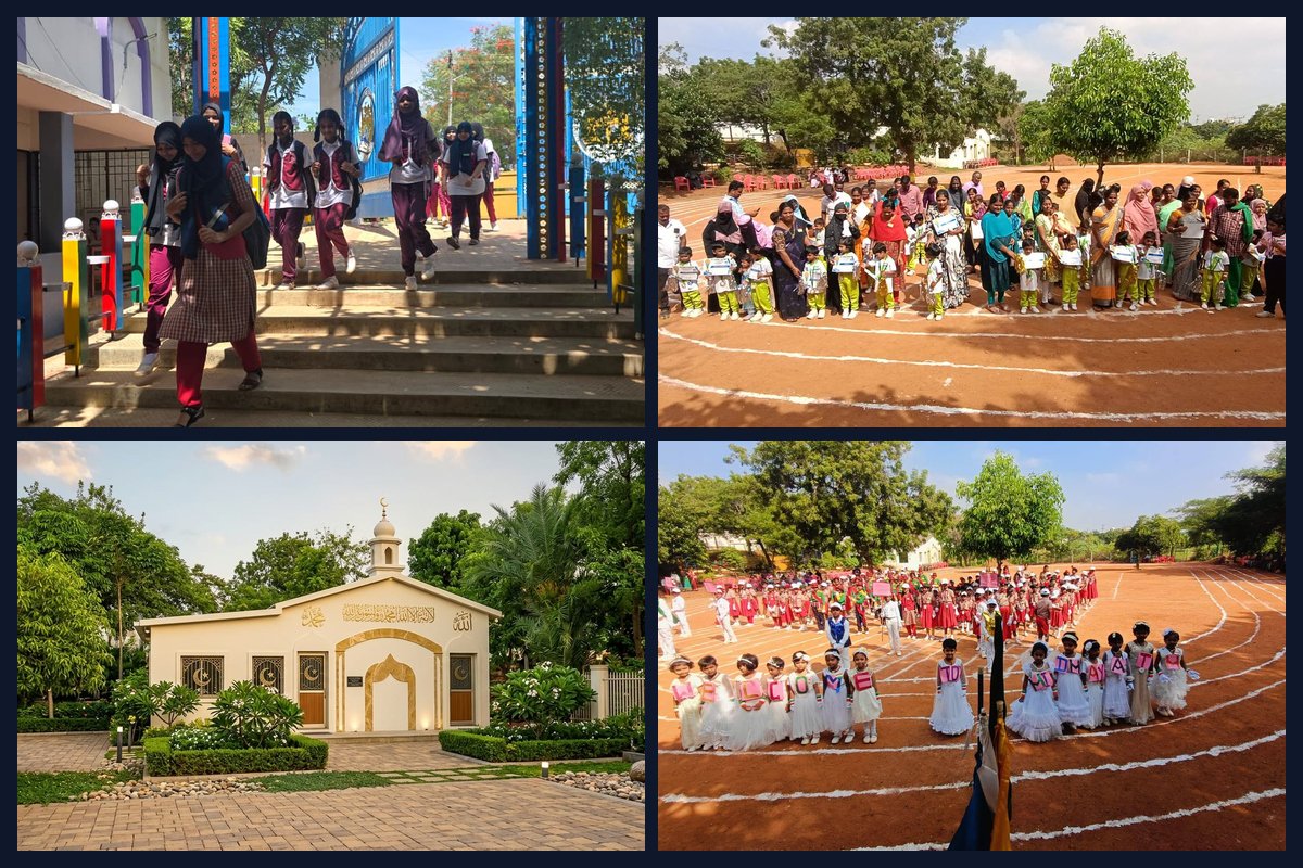 School life collage